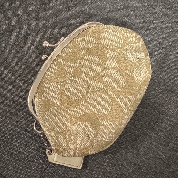 Coach Beige and Pink Coin Pouch - Picture 2 of 3